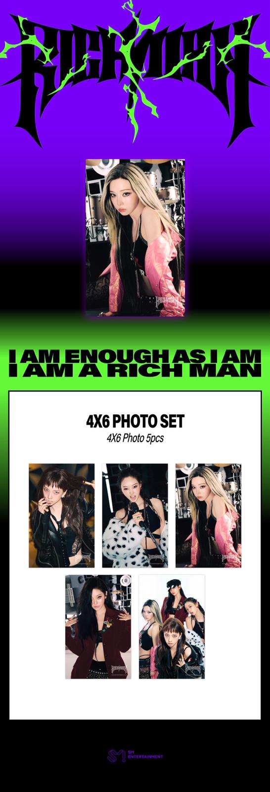 4X6 PHOTO SET-aespa WEEK - #Rich_Man POP-UP MD