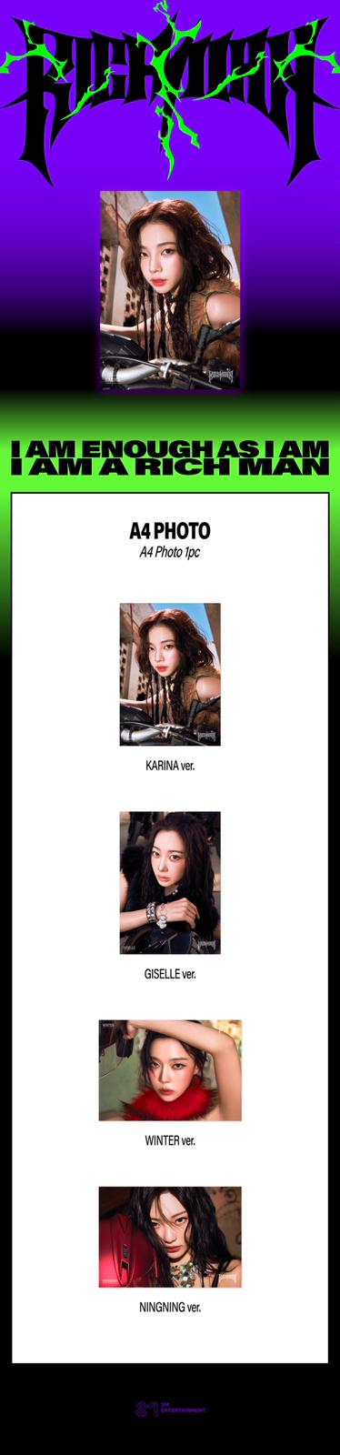 A4 PHOTO-aespa WEEK - #Rich_Man POP-UP MD