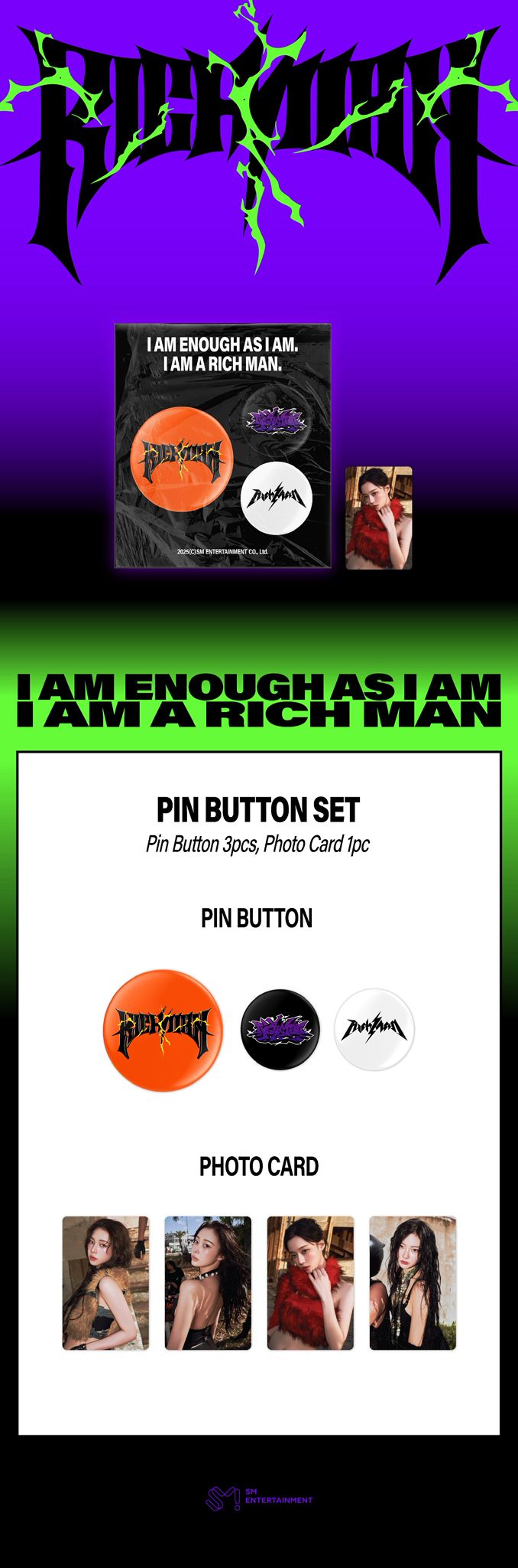 PIN BUTTON SET-aespa WEEK - #Rich_Man POP-UP MD