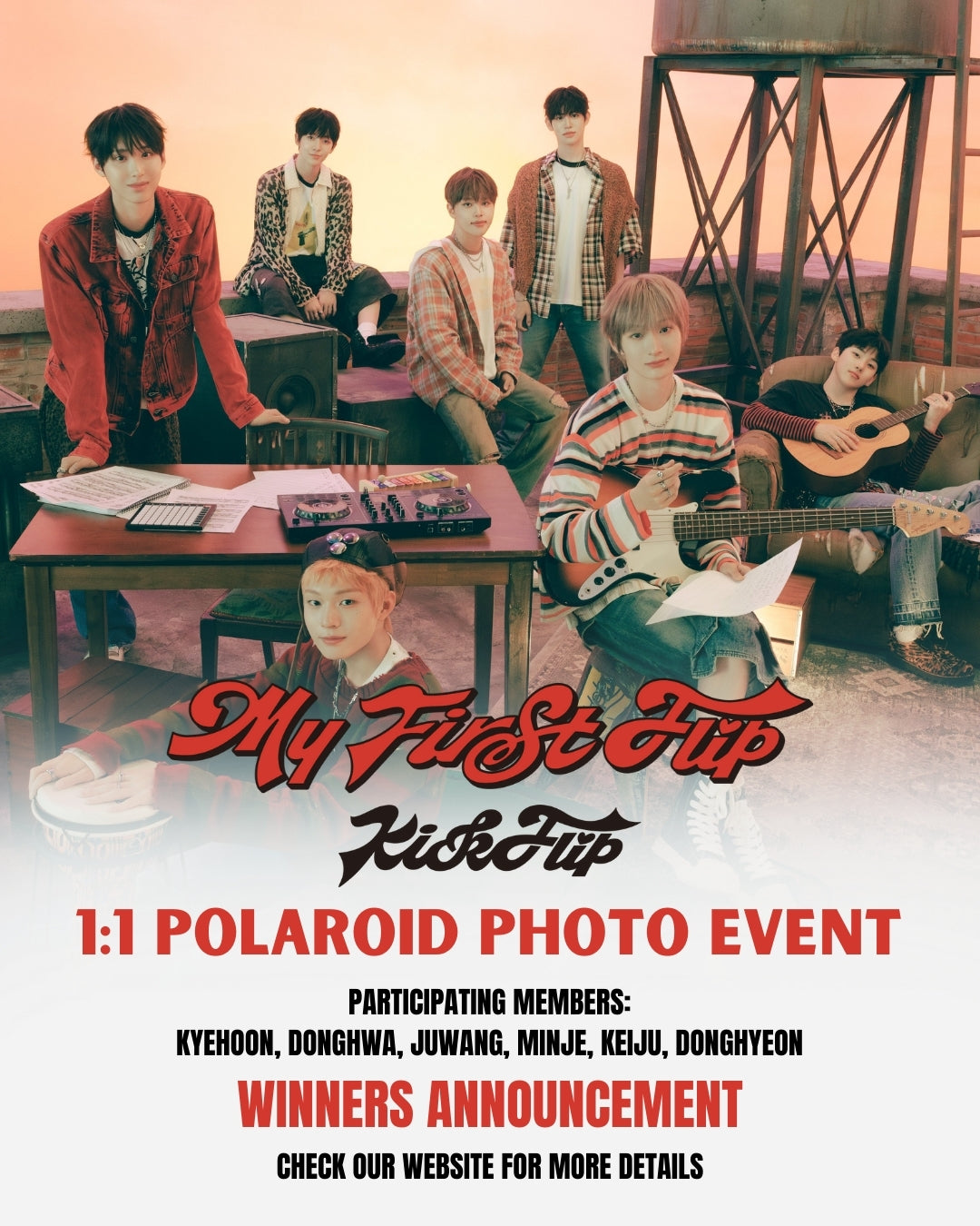 WINNERS ANNOUCEMENT FOR [SINGAPORE PHOTO EVENT] KickFlip - 3rd Mini Album [My First Flip] (CRUSH Ver.)