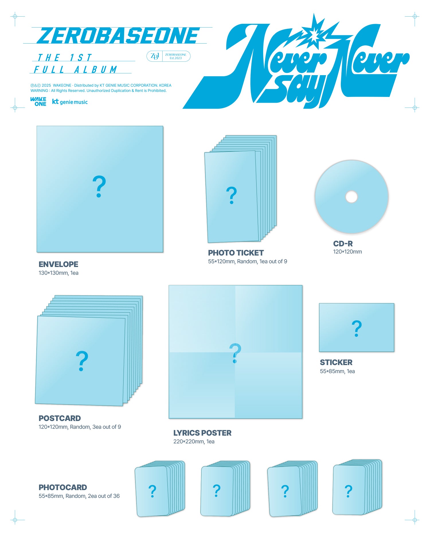 ZEROBASEONE THE 1ST FULL ALBUM [NEVER SAY NEVER] – House of Kpop