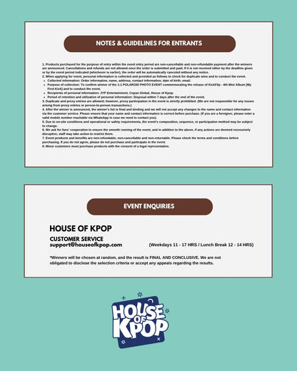 [SINGAPORE 1:1 POLAROID PHOTO EVENT] KickFlip - 4th Mini Album [My First Kick] (Digipack Ver.)