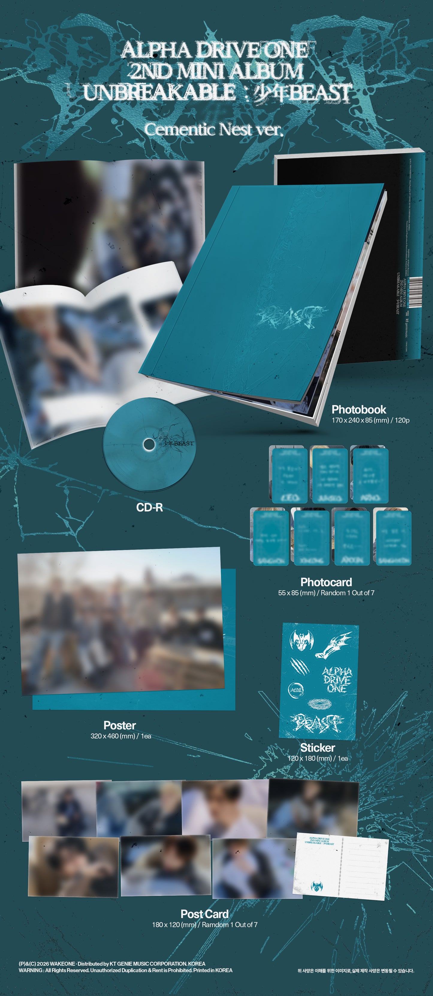 ALPHA DRIVE ONE - 2nd Mini Album [UNBREAKABLE : 少年BEAST]
