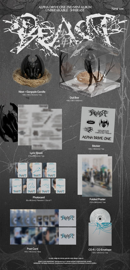 ALPHA DRIVE ONE - 2nd Mini Album [UNBREAKABLE : 少年BEAST]