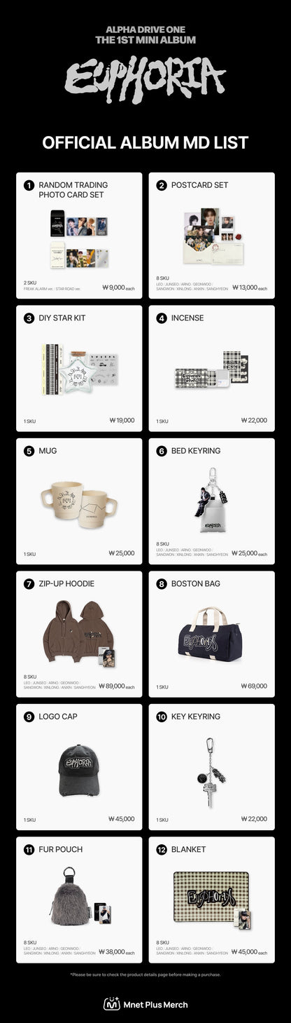 [ONLINE] ALPHA DRIVE ONE THE 1ST MINI ALBUM [EUPHORIA] OFFICIAL ALBUM MD *NON-REFUNDABLE, NON-CANCELLABLE AND NON-EXCHANGABLE*