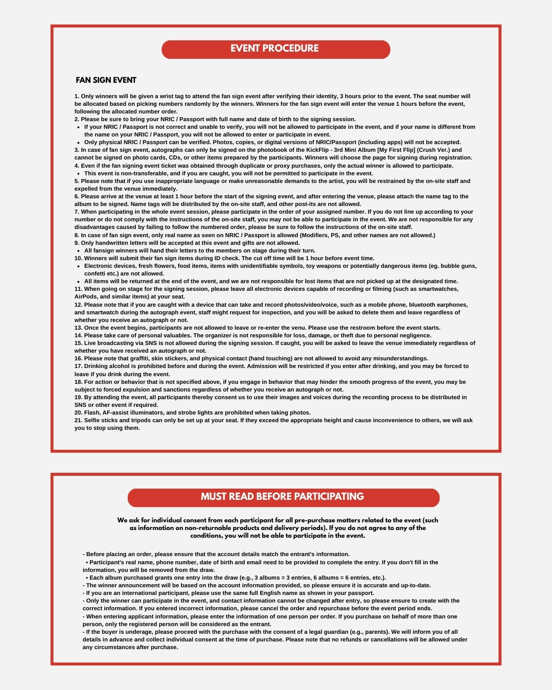 [SINGAPORE FAN SIGN EVENT] KickFlip - 3rd Mini Album [My First Flip] (CRUSH Ver.)