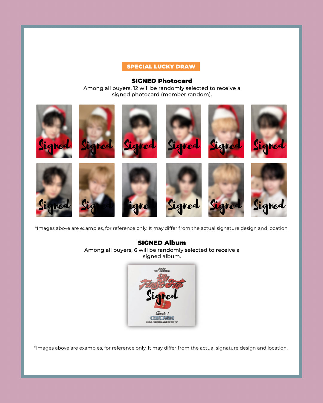 [SINGAPORE LUCKY DRAW EVENT] KickFlip - 3rd Mini Album [My First Flip] (CRUSH Ver.) *NON-REFUNDABLE, NON-CANCELLABLE AND NON-EXCHANGABLE*