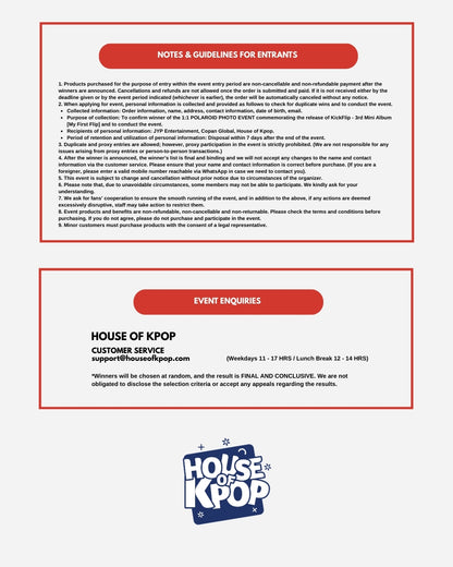 [SINGAPORE 1:1 POLAROID PHOTO EVENT] KickFlip - 3rd Mini Album [My First Flip] (CRUSH Ver.)