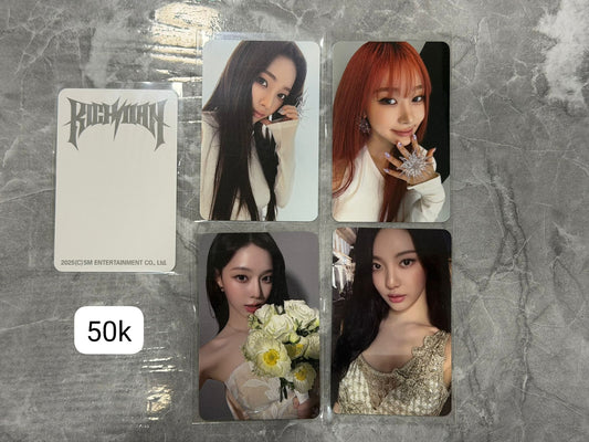 [Set of 4] aespa - [Rich Man] Pop Up Store 50k POB — [Set of 4] aespa - [Rich Man] Pop Up Store 50k POB