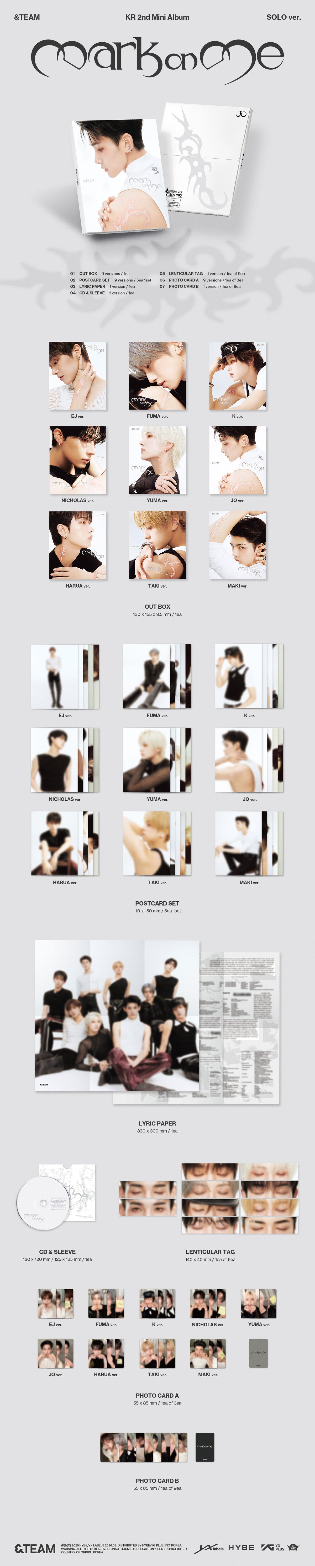&TEAM - KR 2nd Mini Album 'Mark on Me'
