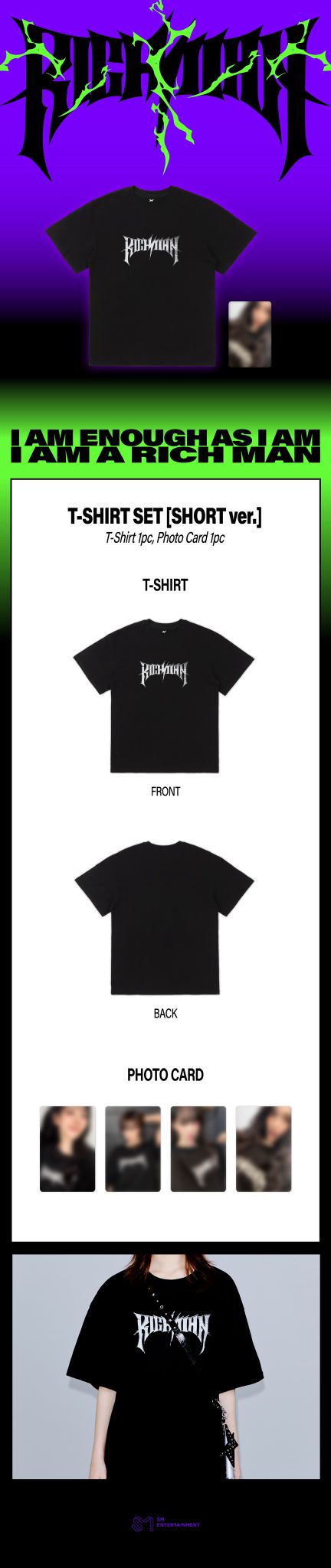 T-SHIRT SET [SHORT ver.]-aespa WEEK - #Rich_Man POP-UP MD